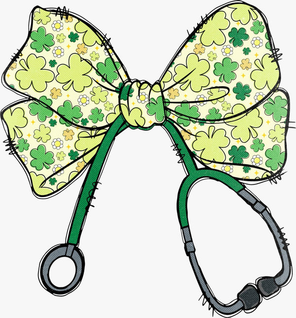 Bow Green Stethoscope - Texas DTF Print