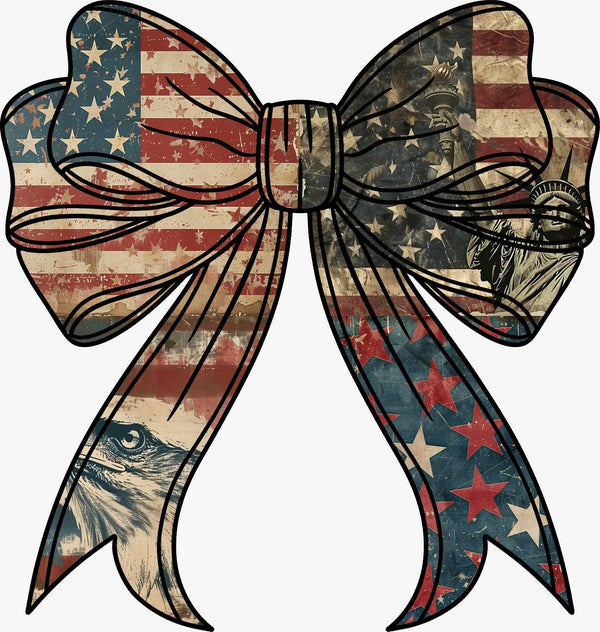 Bow US Flag - Texas DTF Print