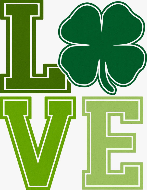 Love Green Shamrock Design - Texas DTF Print