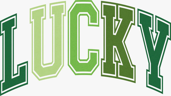 Lucky Varsity Block Design - Texas DTF Print