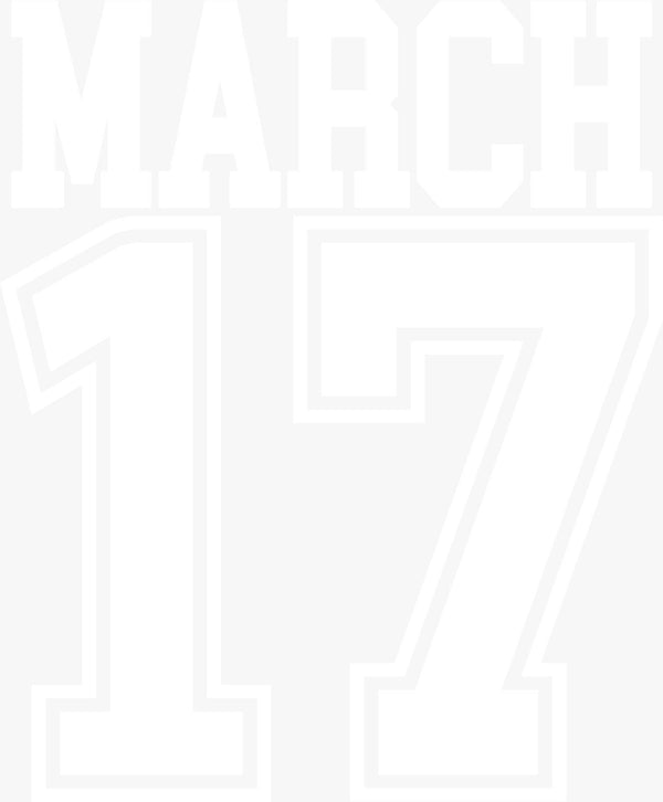 March 17 Design (White Outline) - Texas DTF Print