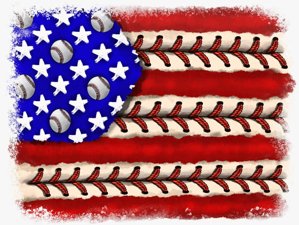 Baseball Flag Sublimation Design - Texas DTF Print