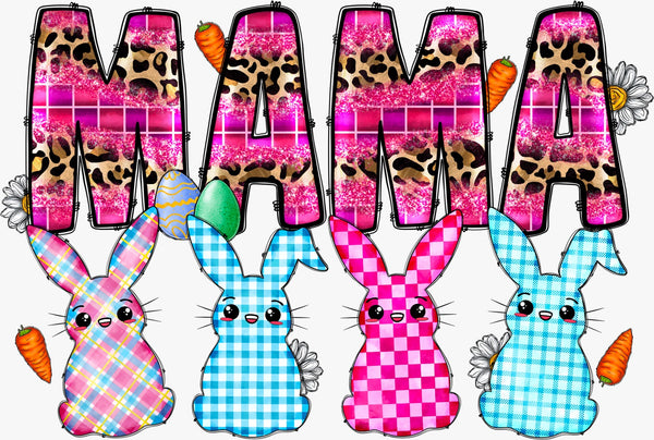 Mama Bunny Easter Design - Texas DTF Print