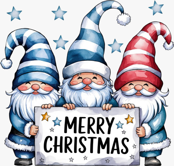 Merry Christmas Gnomes - Texas DTF Print