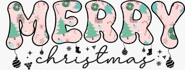 Merry Christmas (Letter Design) - Texas DTF Print
