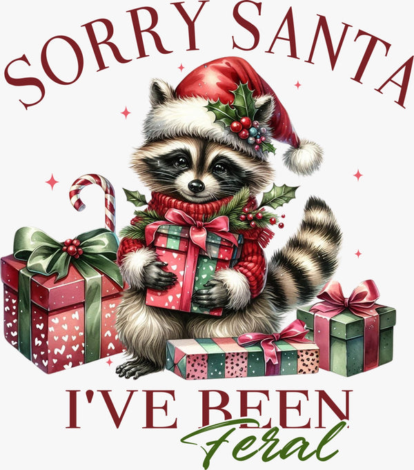 Sorry Santa I've Been Feral - Texas DTF Print