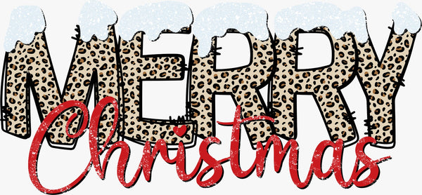 Merry Christmas Leopards - Texas DTF Print