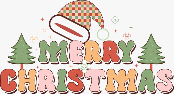 Merry Christmas Multi Santa Cap - Texas DTF Print