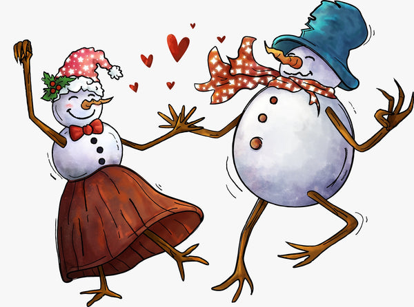 Dancing Snowman Couple - Texas DTF Print