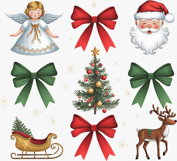 Classic Christmas Icons Design - Texas DTF Print