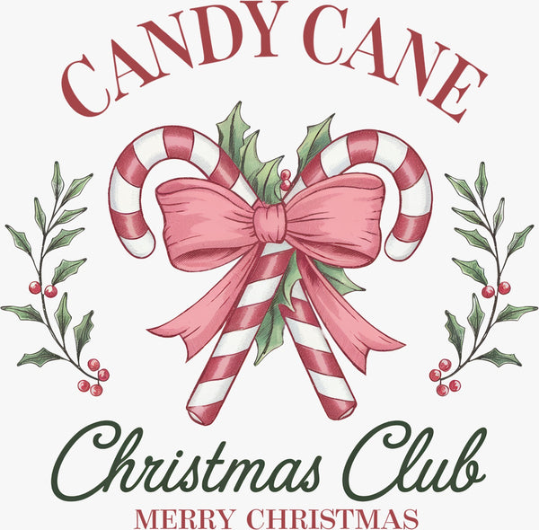 Candy Cane Christmas Club - Texas DTF Print