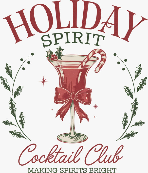 Holiday Spirit Cocktail Club - Texas DTF Print