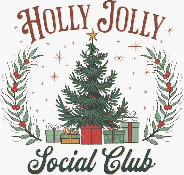 Holly Jolly Social Club - Texas DTF Print
