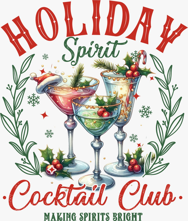 Holiday Spirit Cocktail Club - Texas DTF Print